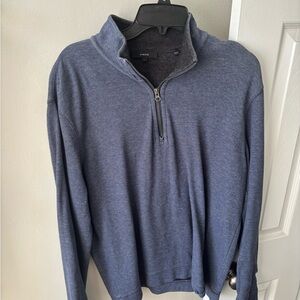 Vince Men's Blue Half-Zip Sweater